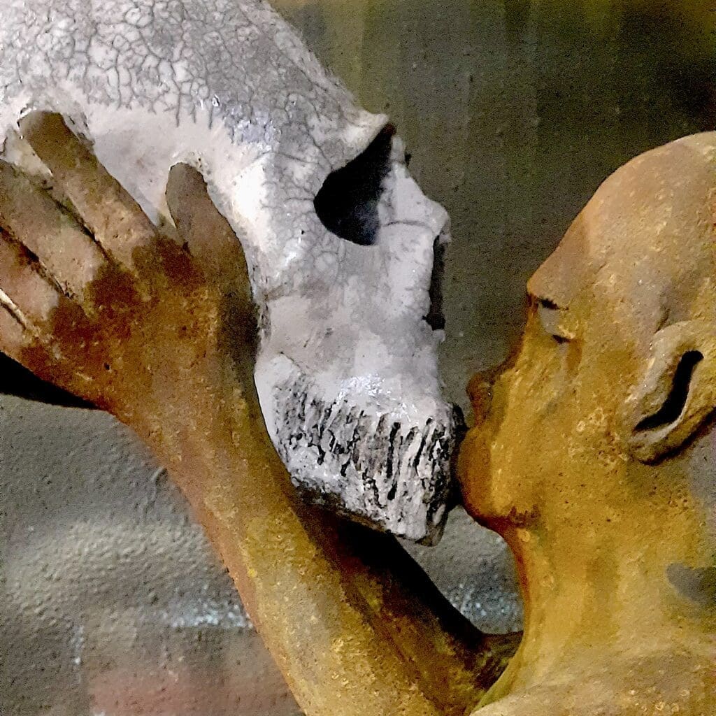 Statue le baiser de la mort, par Pierre Sgamma