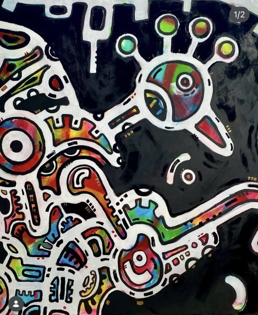 graff de l'artiste multidisciplinaire Kyar Pauk